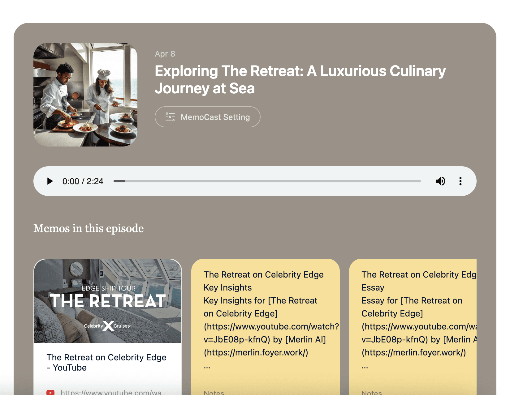 getting started with memocast