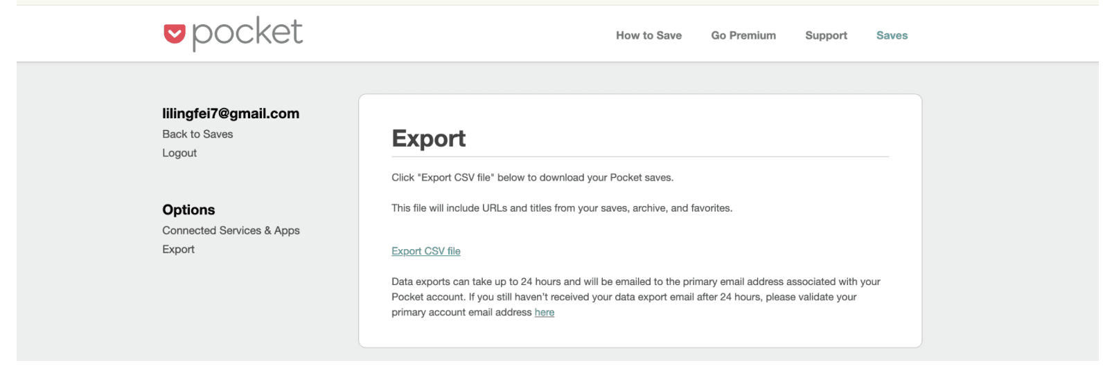 how to import from pocket to mymemo